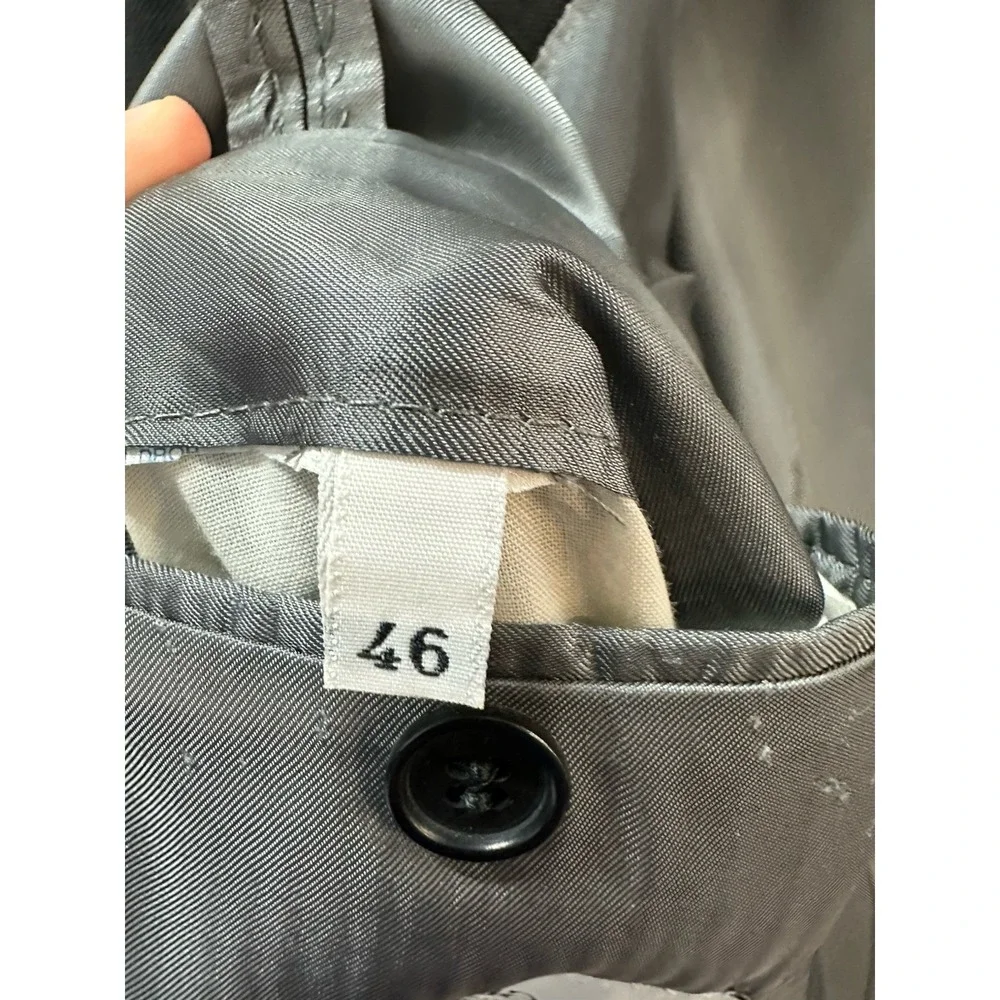 Zanella Men's Black Wool Blazer 46R Sport Coat Italy Made Two Button Wow🤩